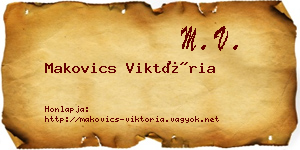 Makovics Viktória névjegykártya